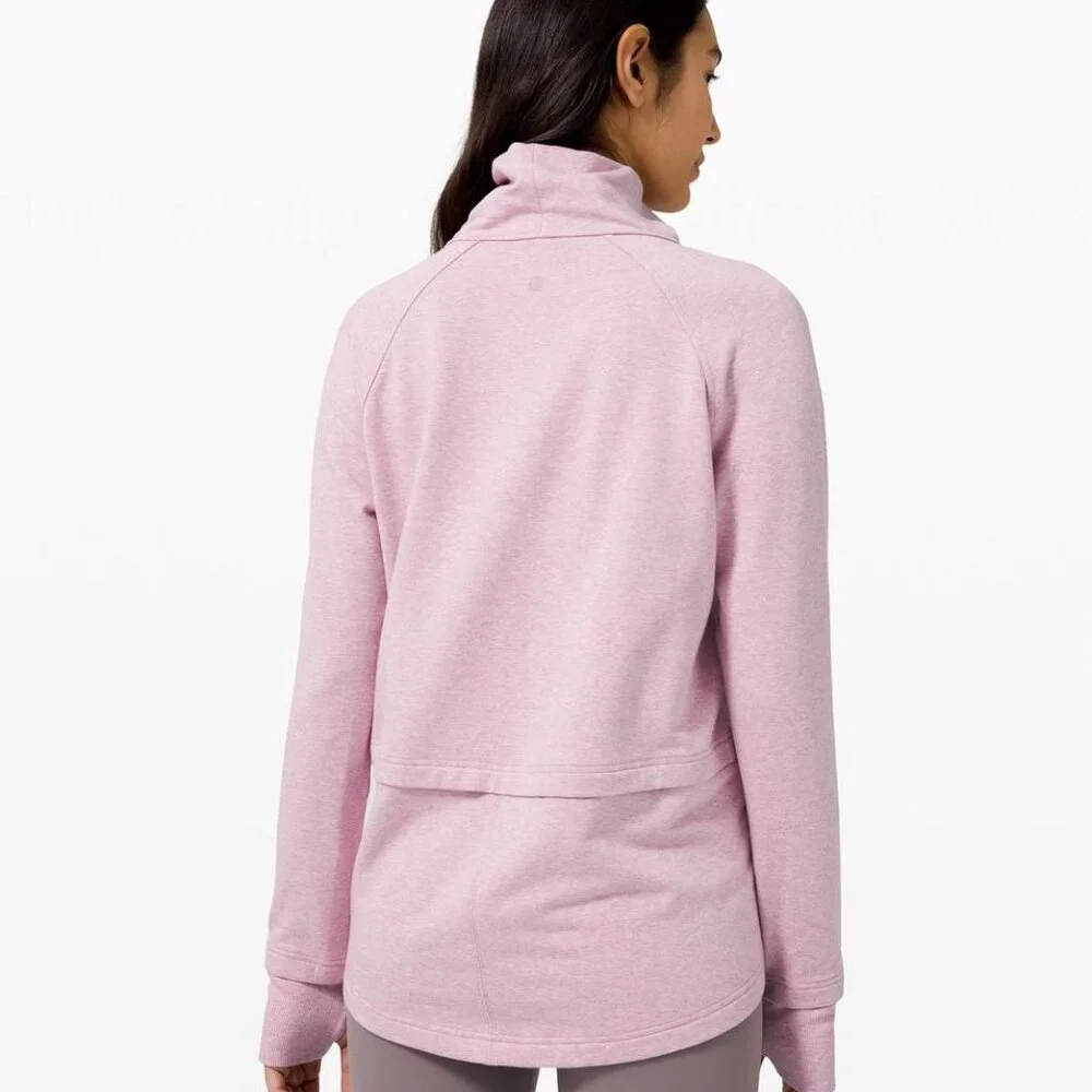 Lululemon Find Your Unwind Pullover Heathered Pink Taupe W3DBSS Size 8